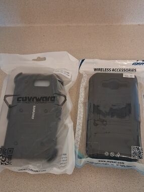 Samsung J3 Heavy-Duty Black Phone Case With Clip (2-pack)